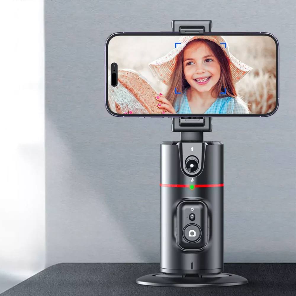 360° Auto Face Tracking Phone Holder Gimbal Stabilizer for Vlogging & Live Video